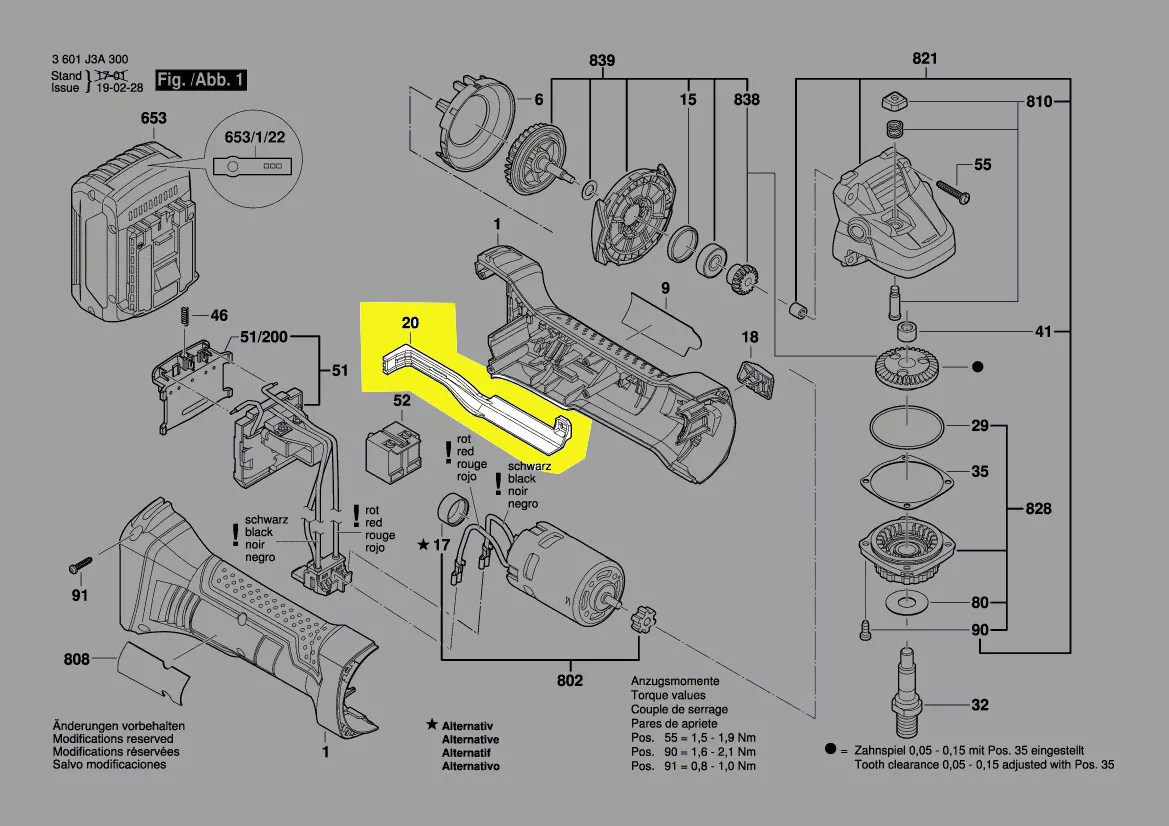 tringle de commande interrupteur réf. 1 602 319 023 Bosch